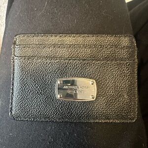 Michael Kors Pebbled Black Card Holder